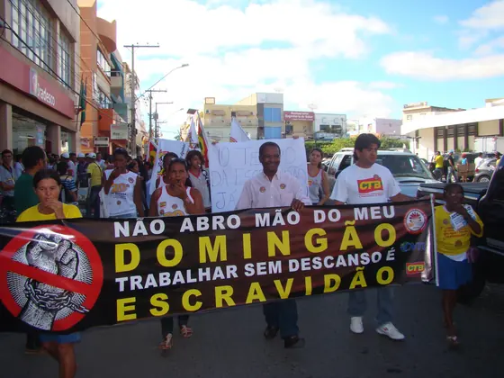 Mobilização pelo direito ao descanso e por condições dignas de trabalho.